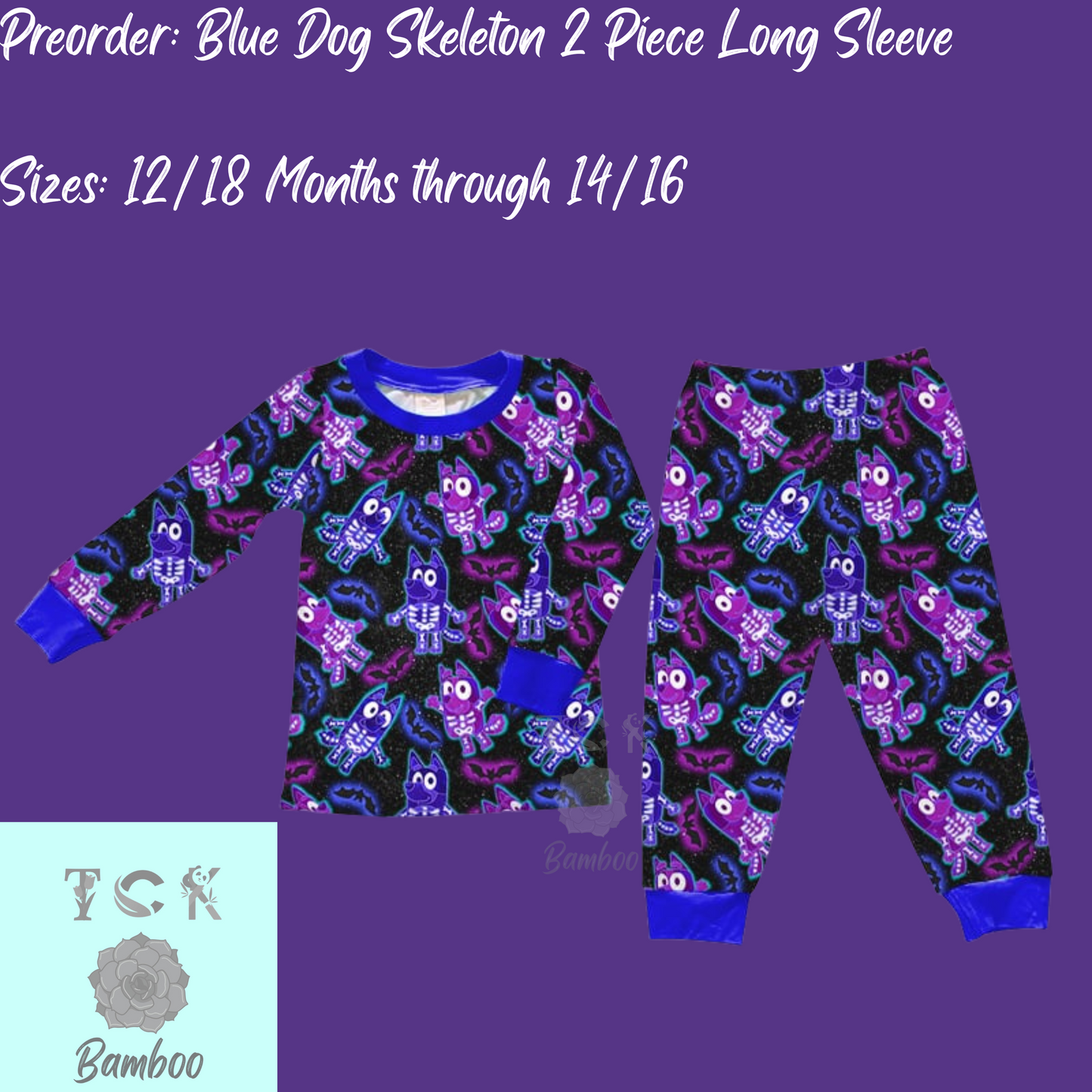 Preorder: Blue Dog 2 Piece Long Sleeve